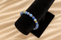 Marbled Blue Beaded Bracelet