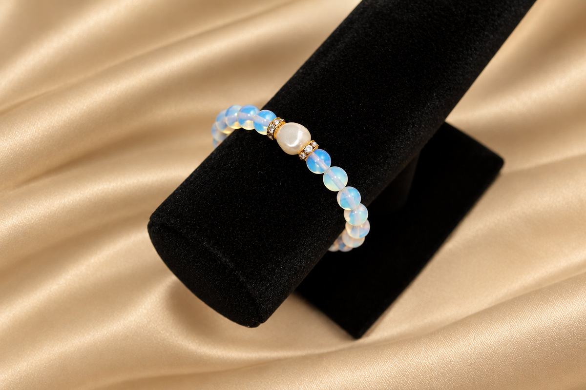 Clear Beaded Bracelet