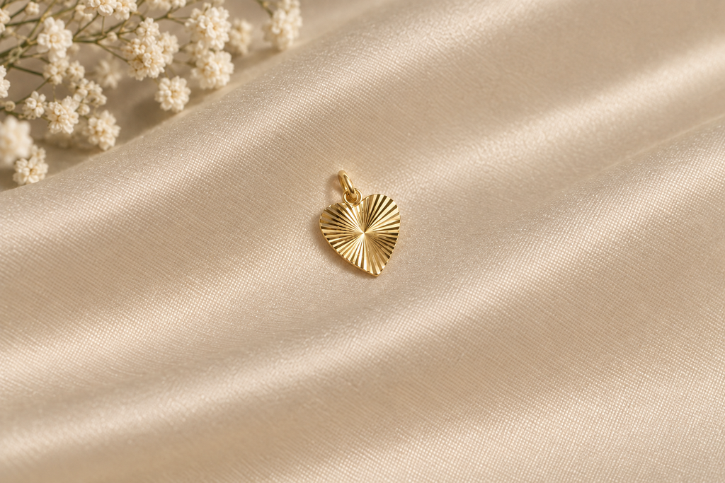 Sunburst Heart Charm