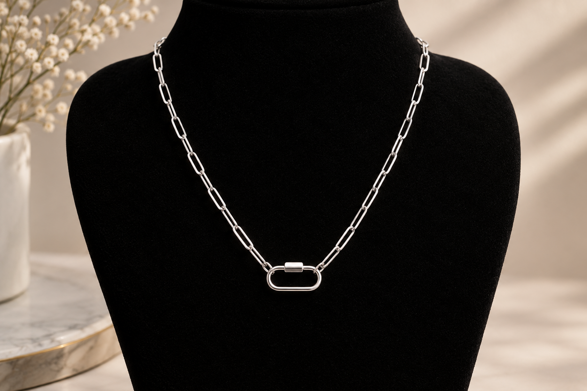 Carabiner Charm Necklace