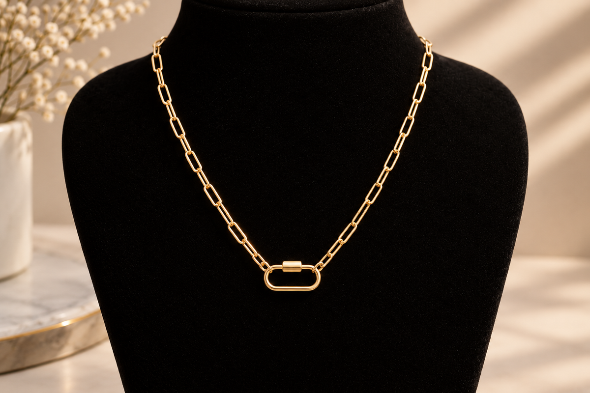 Carabiner Charm Necklace